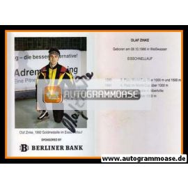 Autogramm Eisschnelllauf | Olaf ZINKE | 1990er (Berliner Bank)