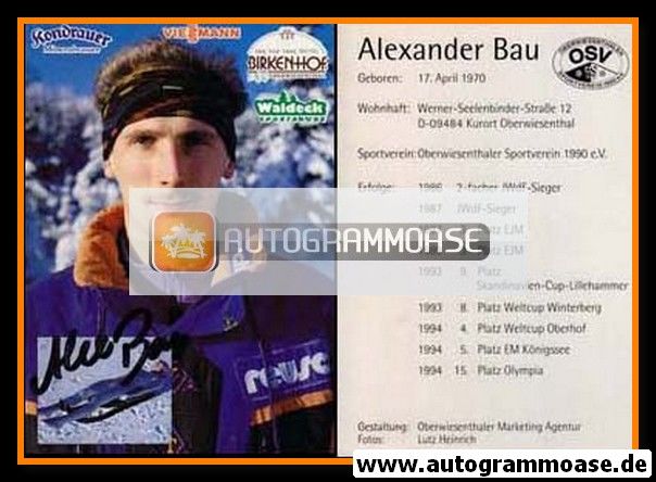 Autogramm Rodeln | Alexander BAU | 1994 (OSV)