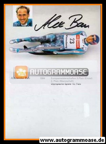 Autogramm Rodeln | Alexander BAU | 1994 (Rennszene)