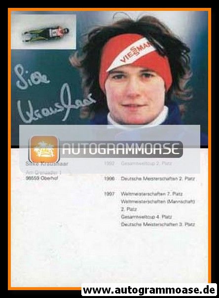 Autogramm Rodeln | Silke KRAUSHAAR | 1997 (Viessmann)