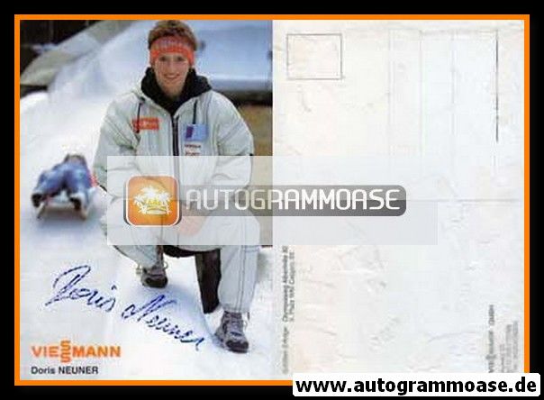 Autogramm Rodeln | Doris NEUNER | 1990er (Viessmann) OS-Gold 1992