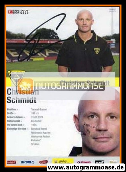 Autogramm Fussball | Alemannia Aachen | 2008 | Christian SCHMIDT