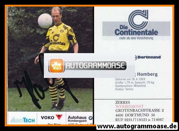 Autogramm Fussball | Borussia Dortmund | 1991 Ball | Wolfgang HOMBERG