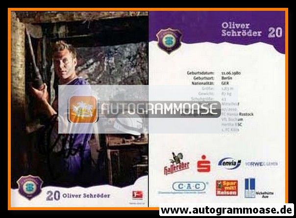 Autogramm Fussball | FC Erzgebirge Aue | 2011 | Oliver SCHRÖDER