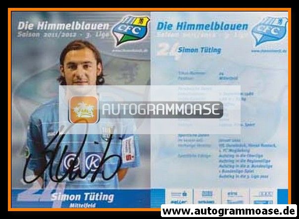 Autogramm Fussball | Chemnitzer FC | 2011 | Simon TÜTING