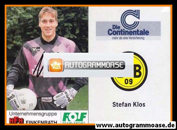 Autogramm Fussball | Borussia Dortmund | 1991 Portrait | Stefan KLOS