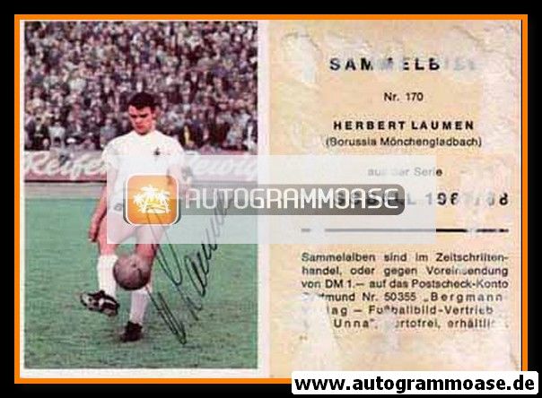 Autogramm Fussball | Borussia Mönchengladbach | 1967 | Herbert LAUMEN (Bergmann 170)