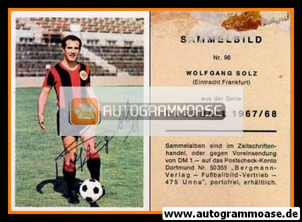 Autogramm Fussball | Eintracht Frankfurt | 1967 | Wolfgang SOLZ (Bergmann 096)