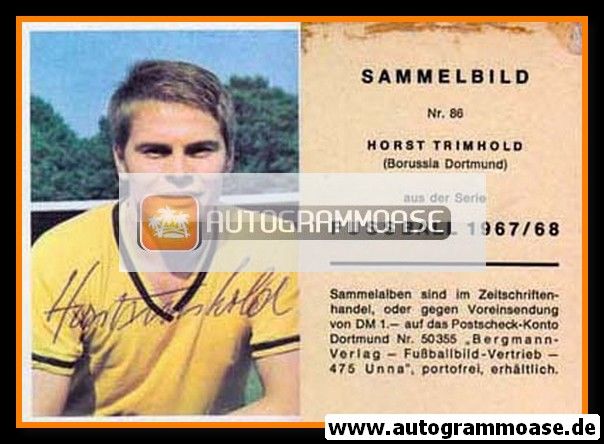 Autogramm Fussball | Borussia Dortmund | 1967 | Horst TRIMHOLD (Bergmann 086)