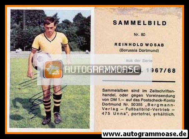 Autogramm Fussball | Borussia Dortmund | 1967 | Reinhold WOSAB (Bergmann 080)