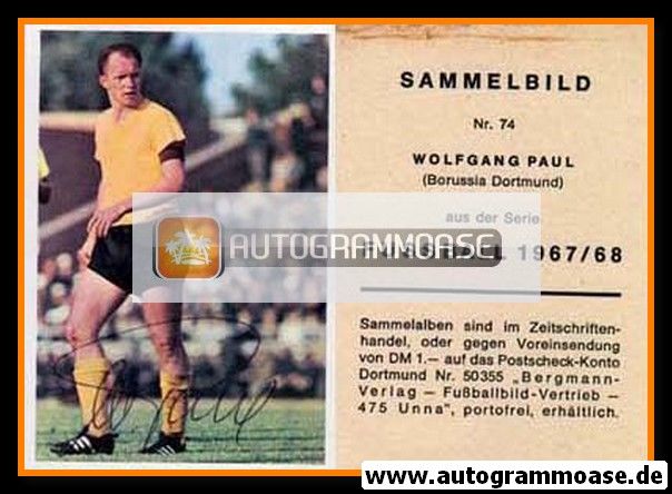 Autogramm Fussball | Borussia Dortmund | 1967 | Wolfgang PAUL (Bergmann 074)