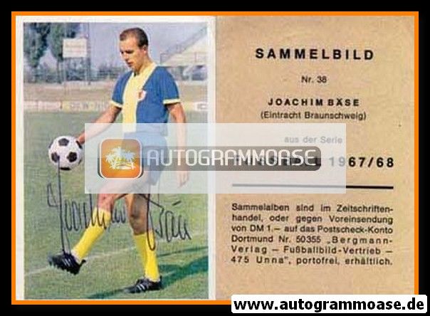 Autogramm Fussball | Eintracht Braunschweig | 1967 | Joachim BÄSE (Bergmann 038)