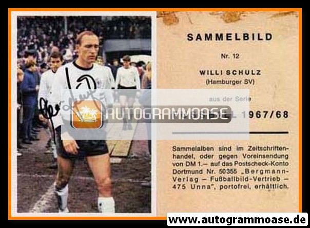 Autogramm Fussball | DFB | 1967 | Willi SCHULZ (Bergmann 012)