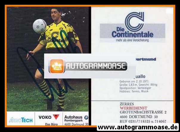 Autogramm Fussball | Borussia Dortmund | 1991 Ball | Peter QUALLO