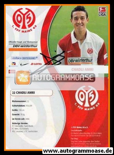 Autogramm Fussball | FSV Mainz 05 | 2008 | Chadli AMRI