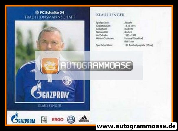 Autogramm Fussball | FC Schalke 04 | 2011 TM | Klaus SENGER