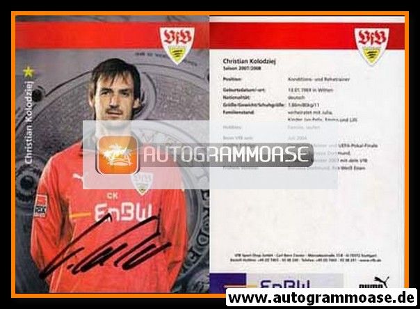 Autogramm Fussball | VfB Stuttgart | 2007 | Christian KOLODZIEJ