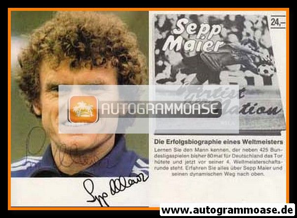 Autogramm Fussball | 1970er | Sepp MAIER (Portrait Color) Artist + Druck