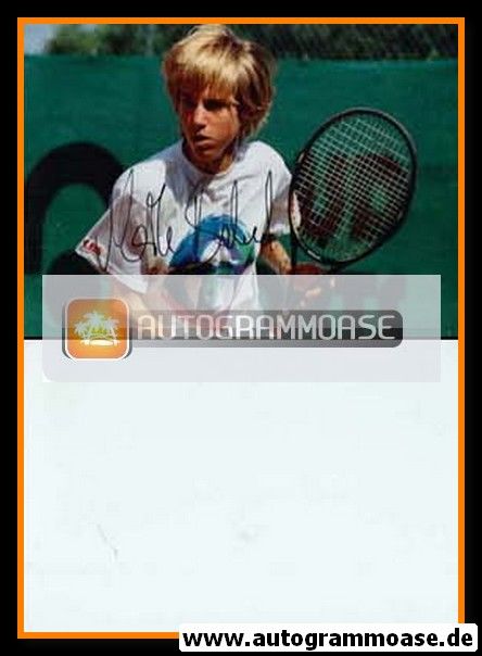 Autogramm Tennis | Meike BABEL | 1990er (Spielszene)