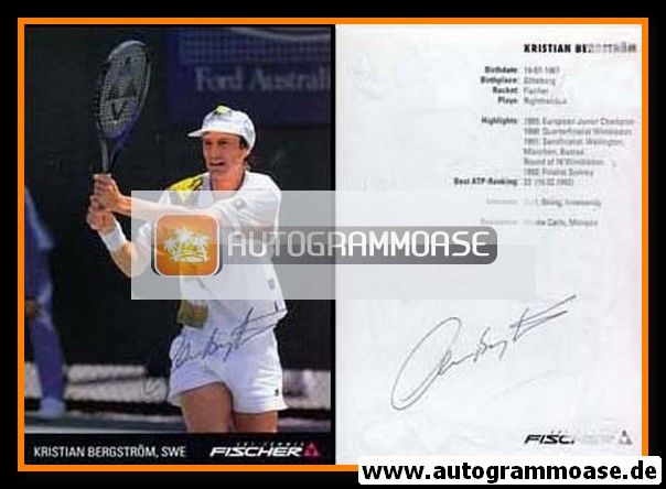 Autogramm Tennis | Christian BERGSTRÖM [Fischer]