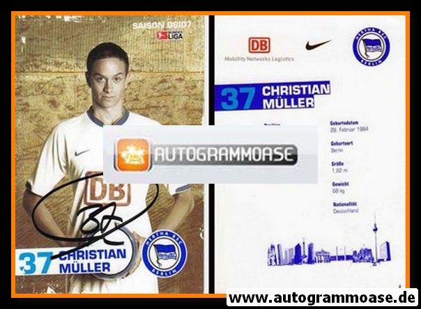 Autogramm Fussball | Hertha BSC Berlin | 2006 | Christian M&Uuml;LLER