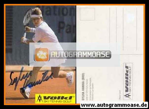 Autogramm Tennis | Sylvia HANIKA | 1990er (Spielszene Color) Völkl