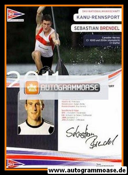 Autogramm Kanu | Sebastian BRENDEL | 2011 Druck (DKV)