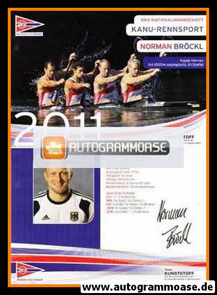 Autogramm Kanu | Norman BRÖCKL | 2011 Druck (DKV)