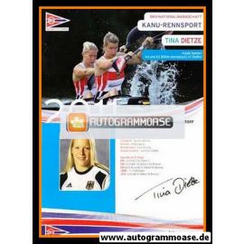 Autogramm Kanu | Tina DIETZE | 2011 Druck (DKV)