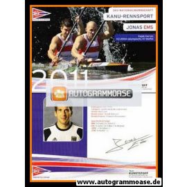 Autogramm Kanu | Jonas EMS | 2011 Druck (DKV)