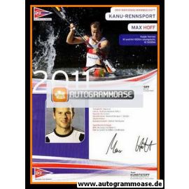 Autogramm Kanu | Max HOFF | 2011 Druck (DKV)