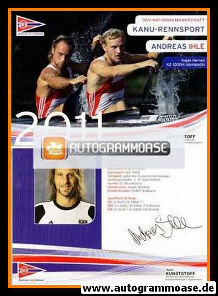 Autogramm Kanu | Andreas IHLE | 2011 Druck (DKV)