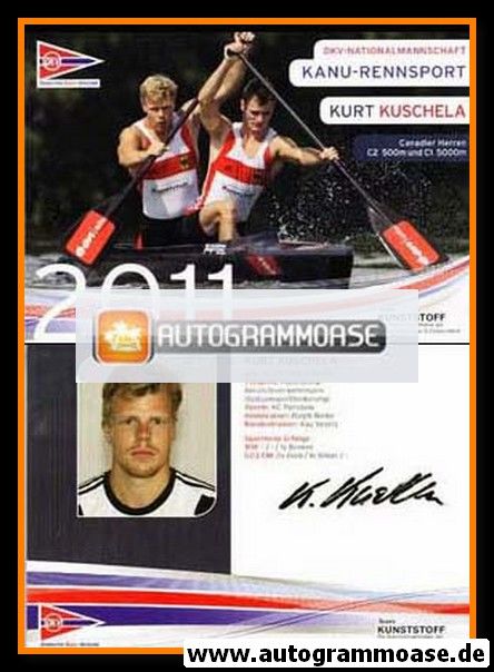 Autogramm Kanu | Kurt KUSCHELA | 2011 Druck (DKV)