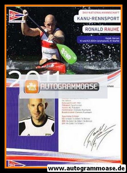 Autogramm Kanu | Ronald RAUHE | 2011 Druck (DKV)