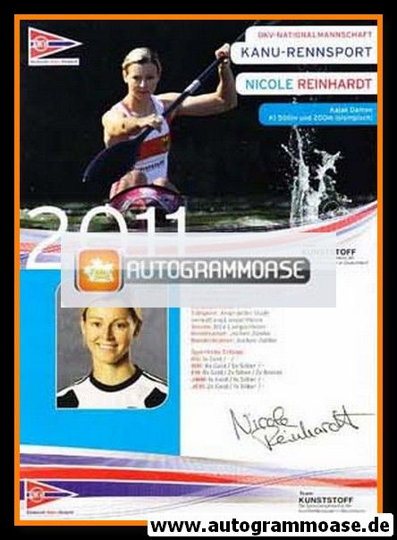 Autogramm Kanu | Nicole REINHARDT | 2011 Druck (DKV)