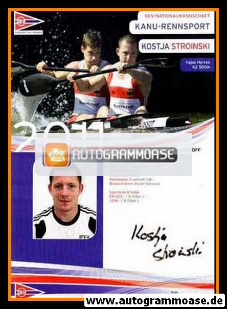 Autogramm Kanu | Kostja STROINSKI | 2011 Druck (DKV)