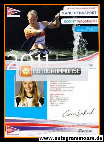 Autogramm Kanu | Conny WASSMUTH | 2011 Druck (DKV)