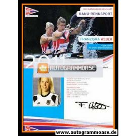 Autogramm Kanu | Franziska WEBER | 2011 Druck (DKV)