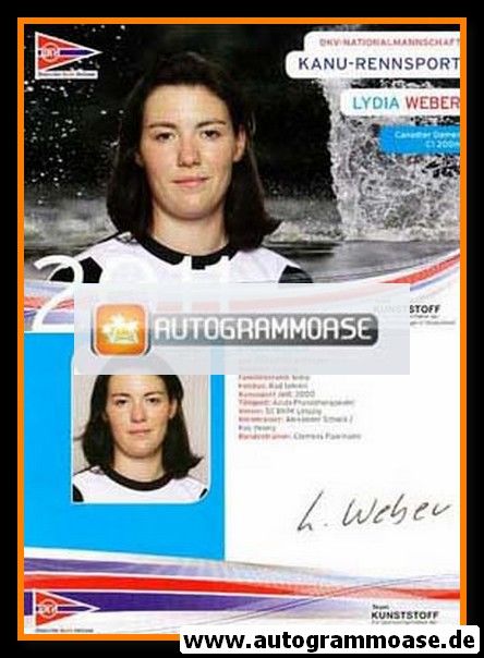 Autogramm Kanu | Lydia WEBER | 2011 Druck (DKV)