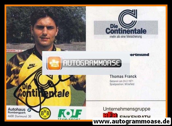 Autogramm Fussball | Borussia Dortmund | 1992 | Thomas FRANCK