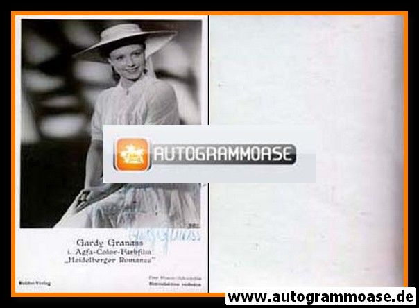 Autogramm Film | Gardy GRANASS | 1951 "Heidelberger Romanze" (Kolibri)