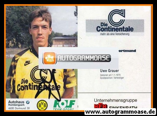 Autogramm Fussball | Borussia Dortmund | 1992 | Uwe GRAUER