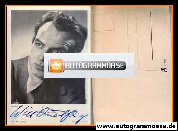Autogramm Schauspieler | Will QUADFLIEG | 1950er (Portrait SW) FFV