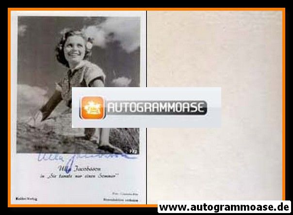 Autogramm Film | Ulla JACOBSSON | 1951 "Sie Tanzte Nur Einen Sommer" (Portrait SW Kolibri)