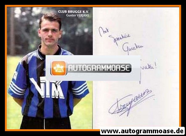 Autogramm Fussball | FC Brügge | 1990er VTM | Gunter VERJANS