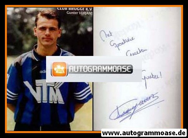 Autogramm Fussball | FC Brügge | 1990er VTM Foto | Gunter VERJANS