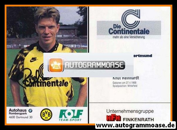 Autogramm Fussball | Borussia Dortmund | 1992 | Knut REINHARDT
