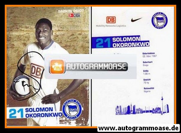 Autogramm Fussball | Hertha BSC Berlin | 2006 | Solomon OKORONKWO