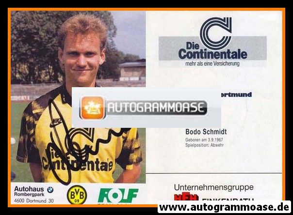 Autogramm Fussball | Borussia Dortmund | 1992 | Bodo SCHMIDT