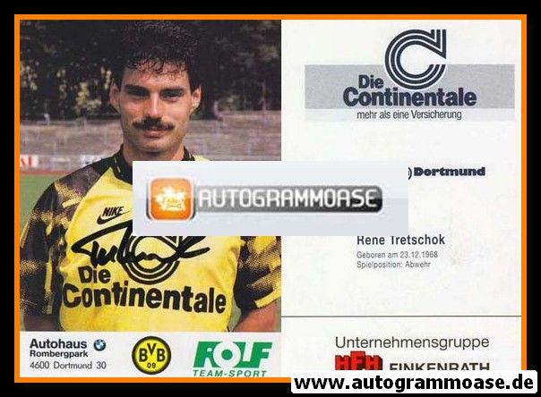 Autogramm Fussball | Borussia Dortmund | 1992 | Rene TRETSCHOK